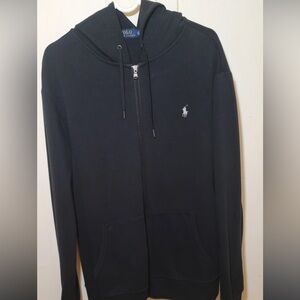 Mens Polo Ralph Lauren Double Knit Zip up Hoodie Large